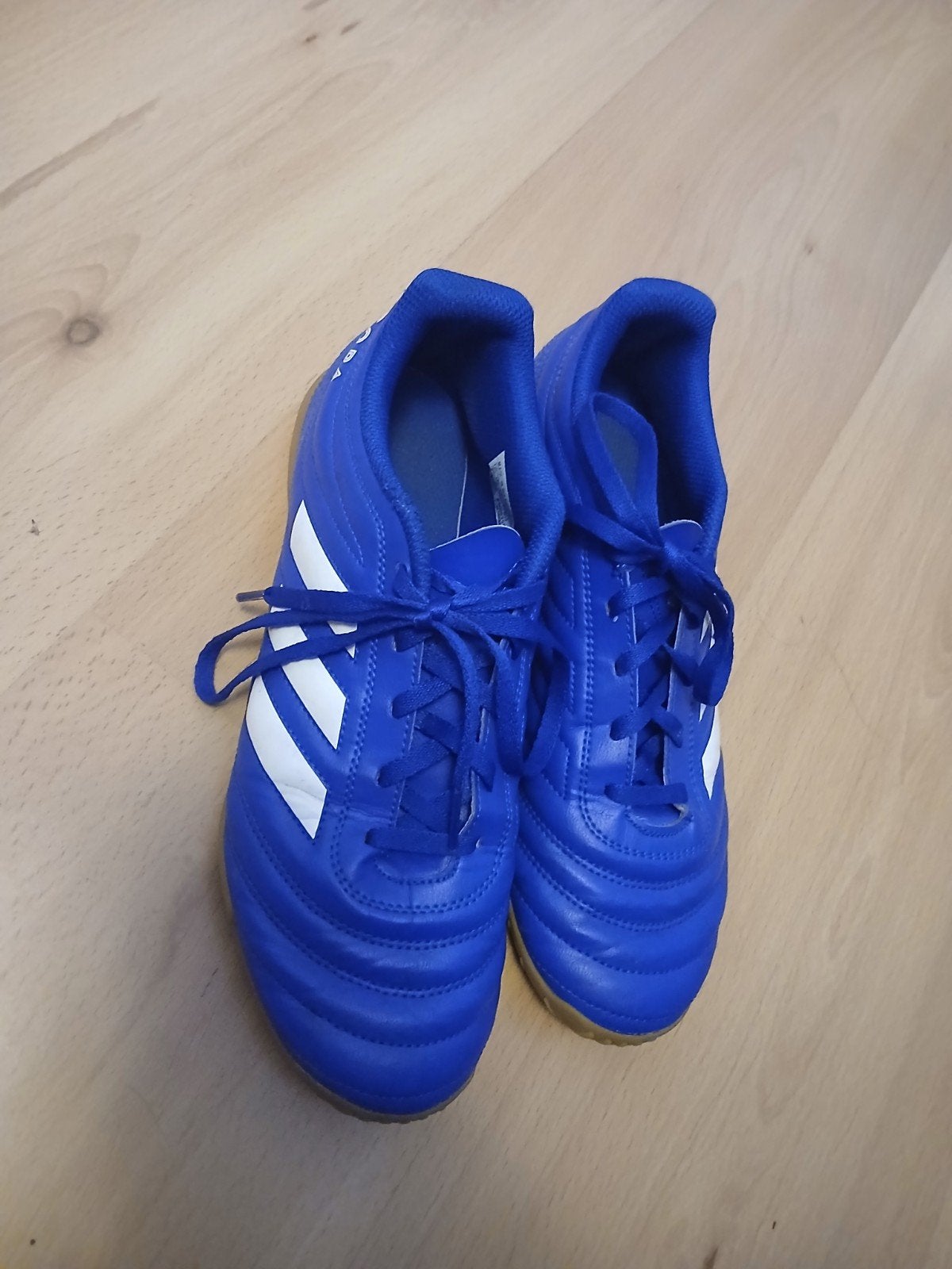 Adidas Copa zaalvoetbalschoenen - Blauw, Maat XS of kleiner, Ophalen of Verzenden, Gebruikt, Schoenen