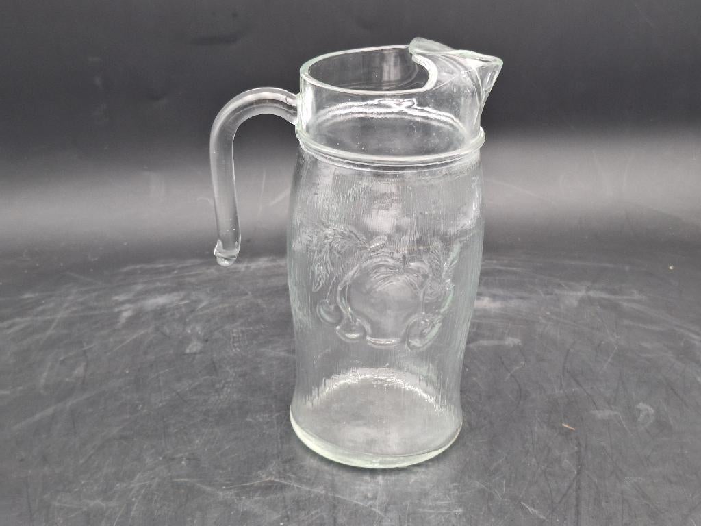 oude glazen karaf, jaren 70, Antiek en Kunst, Curiosa en Brocante, Ophalen of Verzenden