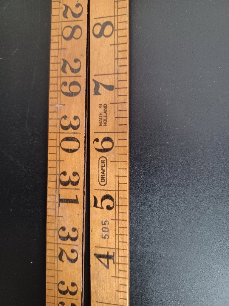 HOUTEN DUIMSTOK 36 INCHES, Antiek en Kunst, Antiek | Gereedschap en Instrumenten, Ophalen of Verzenden