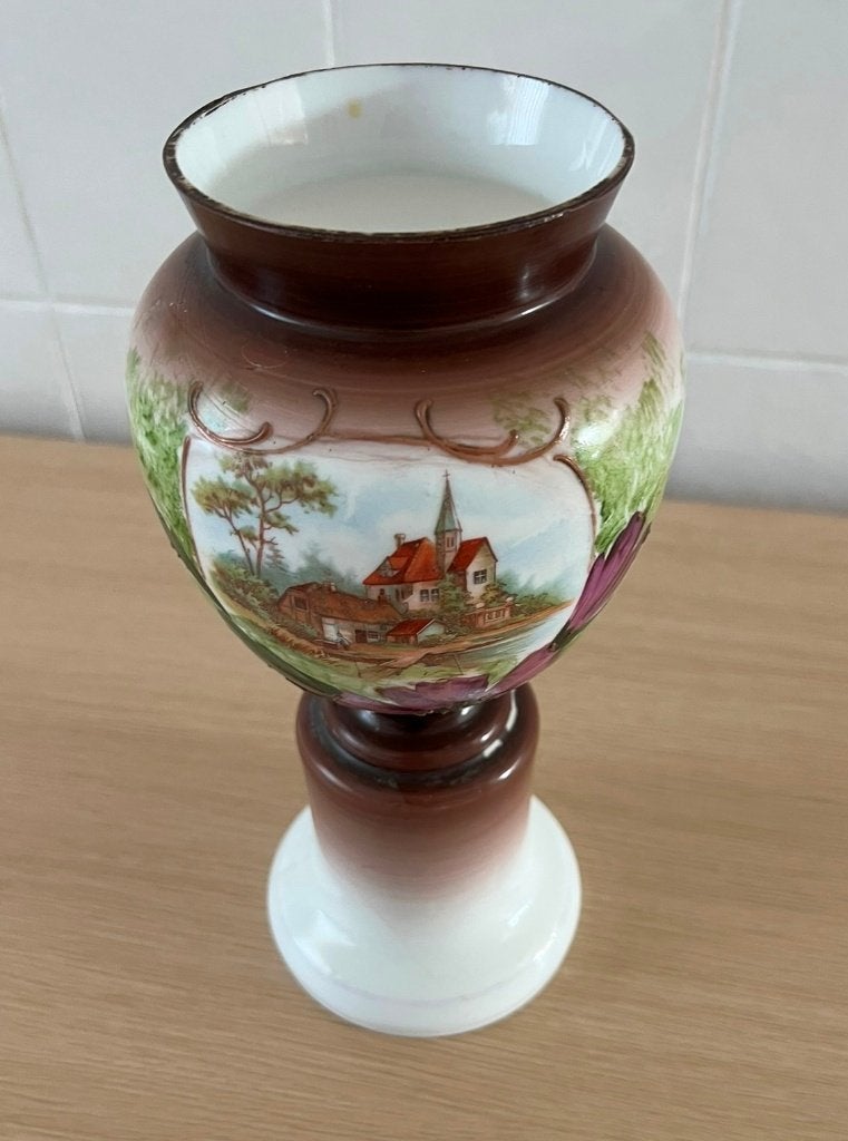 Oude beschilderde vaas, Ophalen of Verzenden