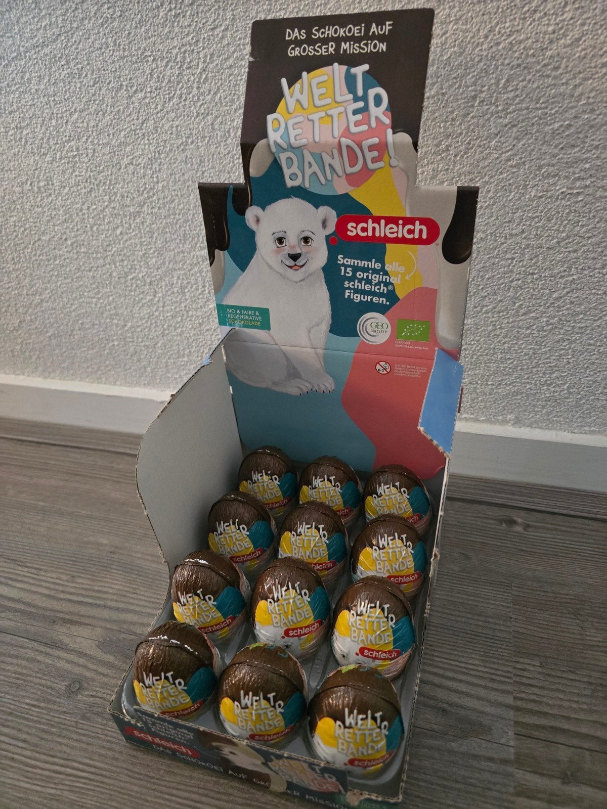 Schleich chocolade eieren 12 stuks mini figuren exclusief DM, Ophalen of Verzenden, Zo goed als nieuw, Wild dier, Beeldje of Figuurtje