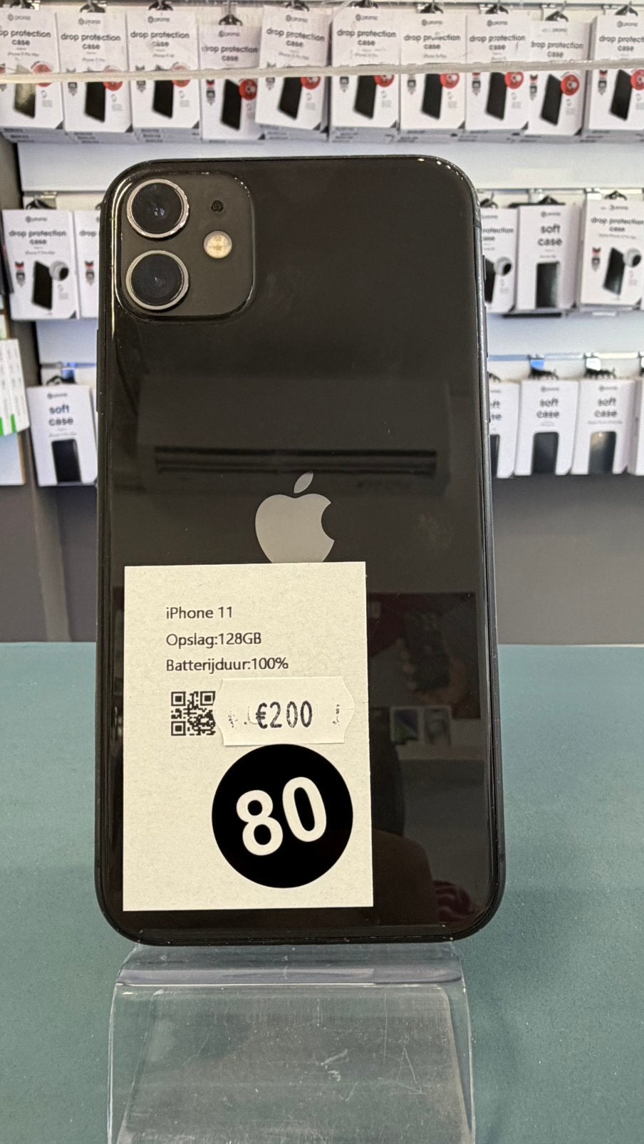 iPhone 11 128GB Zwart (80), Telecommunicatie, Mobiele telefoons | Apple iPhone, Apple, Zwart, Apple, Zonder simlock
