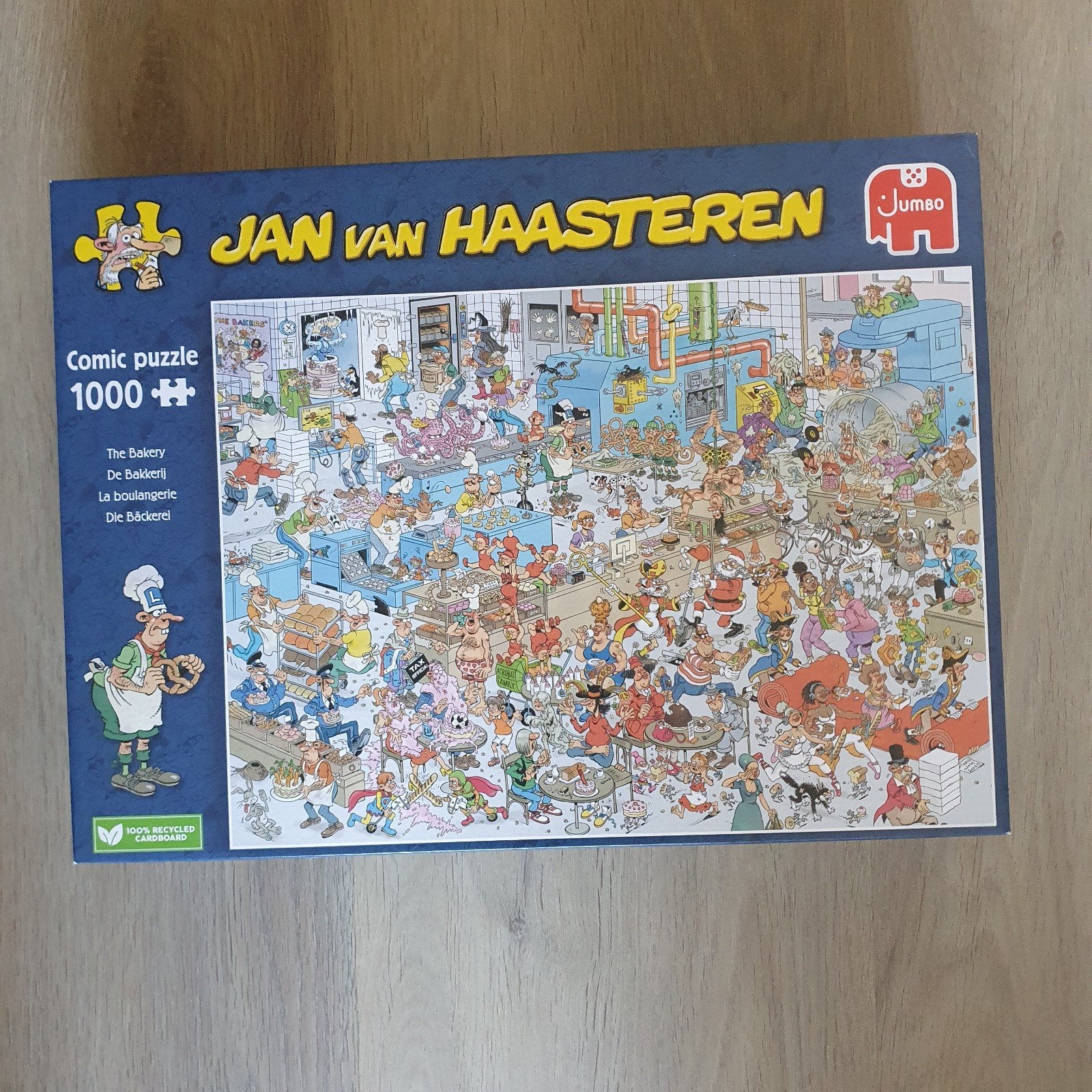 10. Supergrappige Jan van Haasteren puzzel-De Bakkerij, Ophalen of Verzenden, 500 t/m 1500 stukjes, Zo goed als nieuw, Legpuzzel