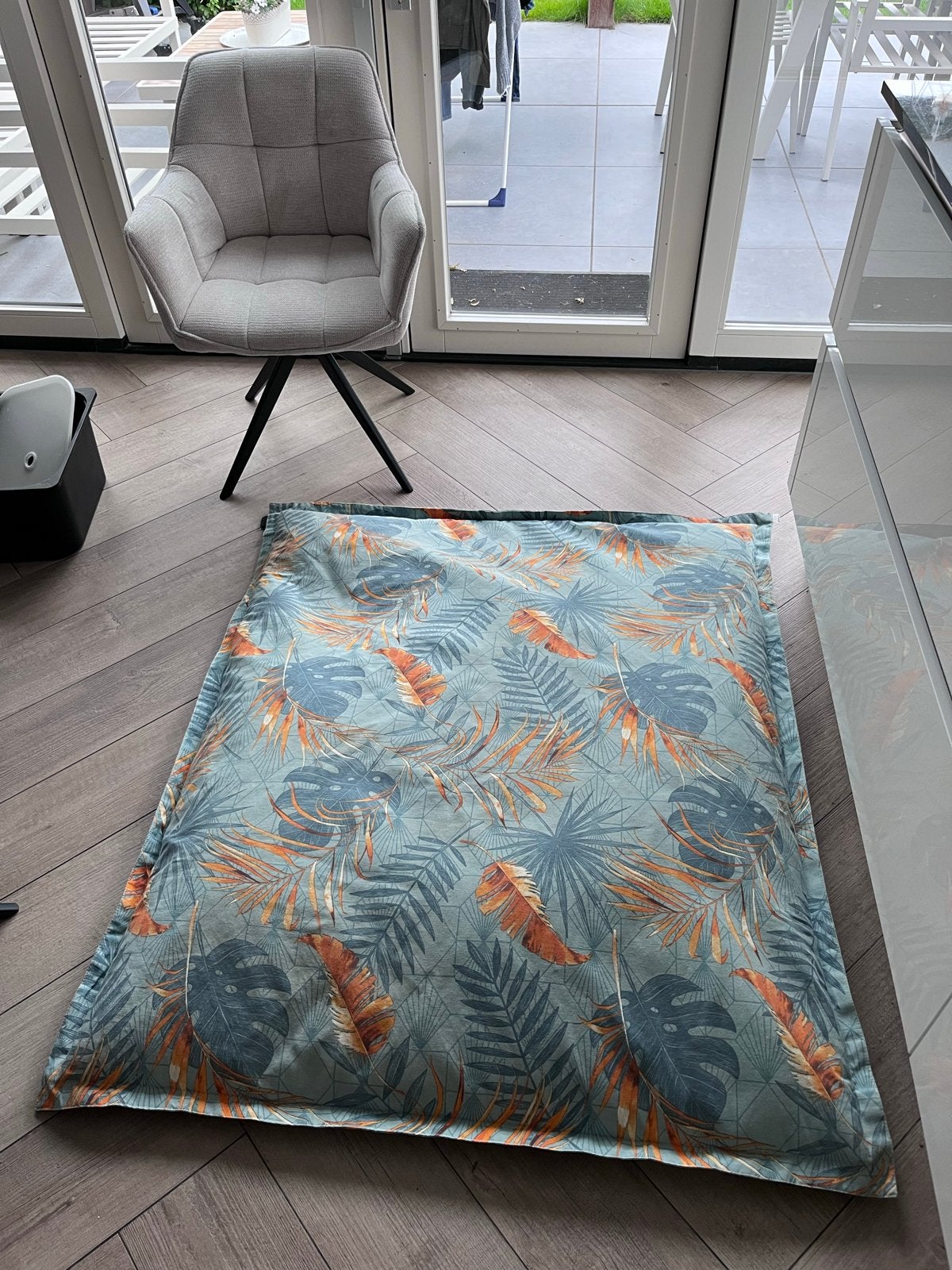 Madison Lazy Bag zitzak in de kleur Dotan Blue 150x125, Ophalen, Zo goed als nieuw, Meerkleurig, Zitzak