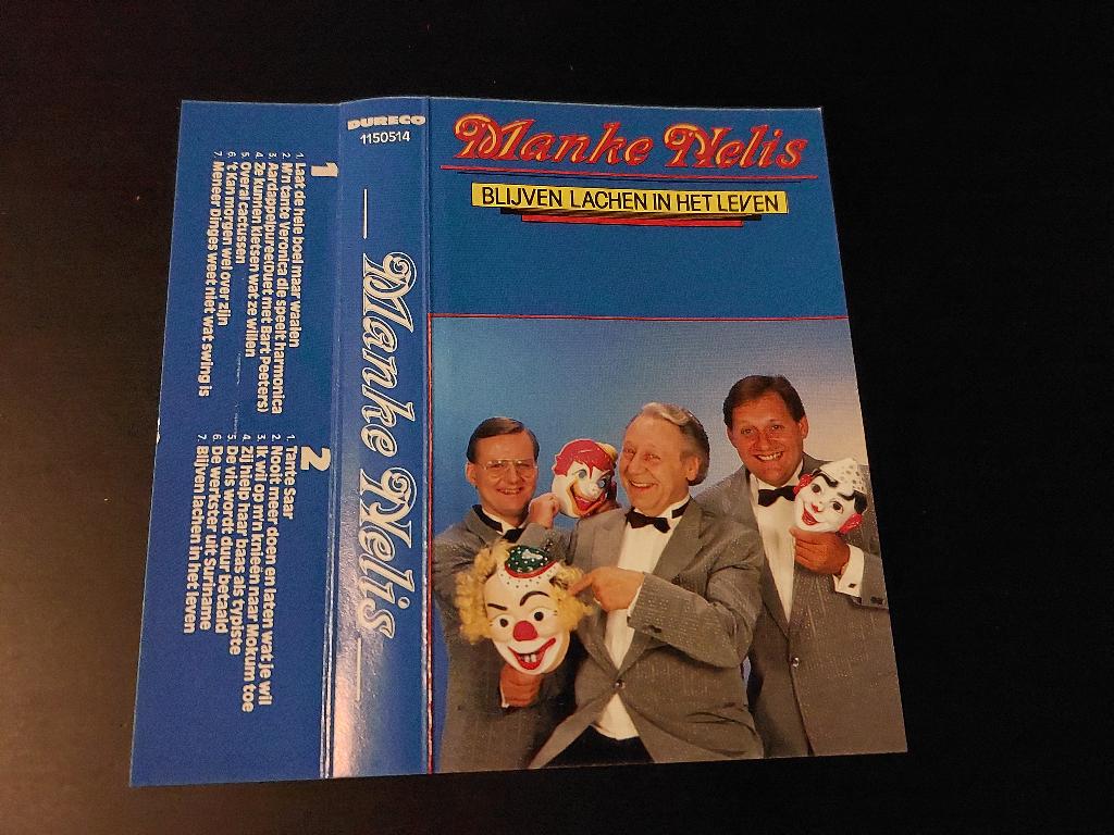 MANKE NELIS - BLIJVEN LACHEN IN HET LEVEN (MC), Cd's en Dvd's, Cassettebandjes, 1 bandje, Ophalen of Verzenden, Zo goed als nieuw