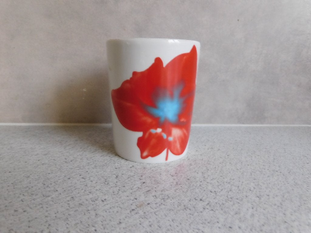 Mok 9,5x7,5 cm. Tulp Rood Douwe Egberts Arzberg Germany, Arzberg, Ophalen of Verzenden, Zo goed als nieuw, Overige stijlen