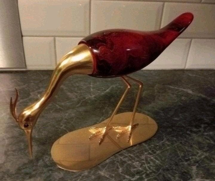Mooie  kraanvogel 22,5cm h x 35cm l, Ophalen, Zo goed als nieuw, Dier