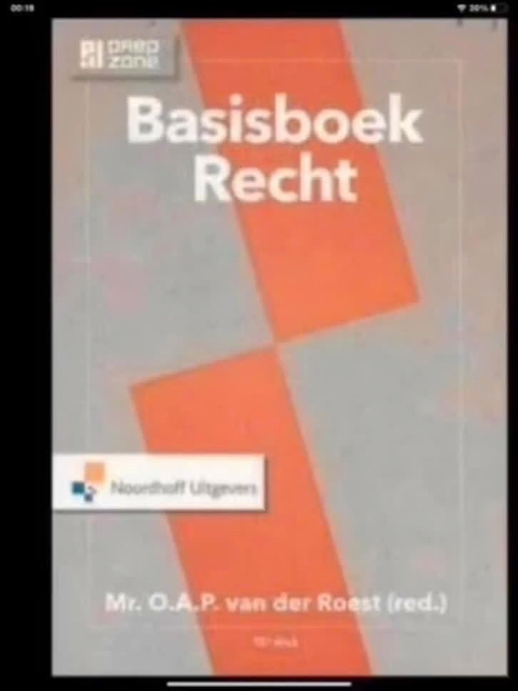 Basisboek Recht - Mr. O.A.P. van der Roest (red.), Boeken, Gelezen, Mr. O.A.P. van der Roest (red.), Gamma, HBO