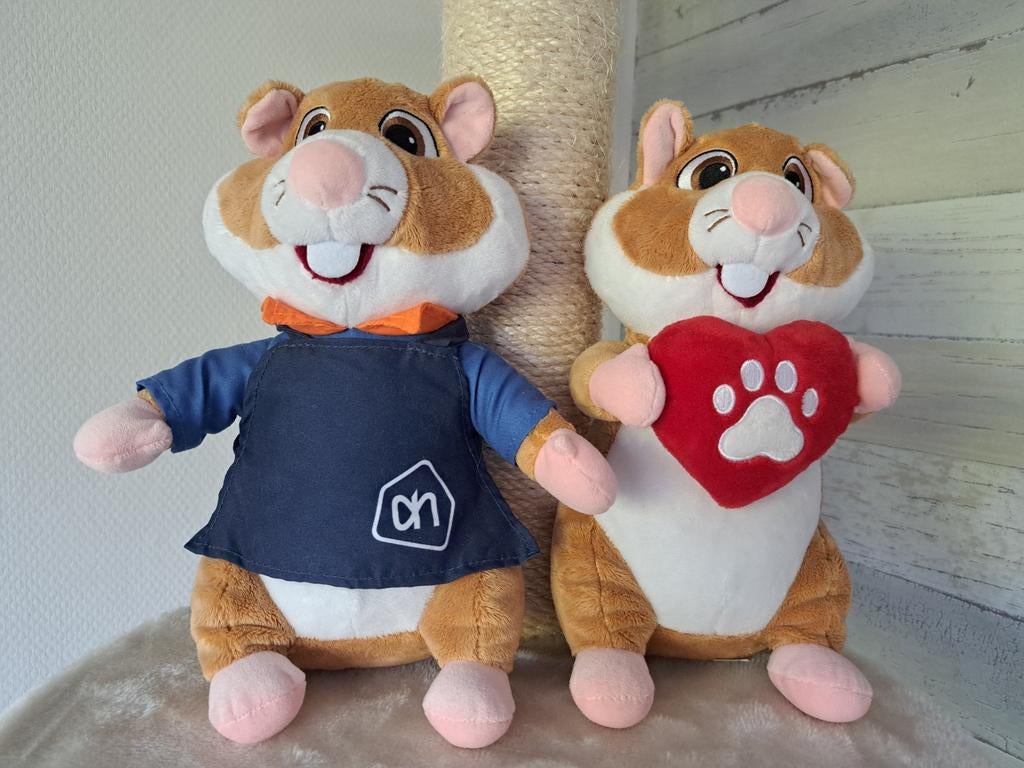 Twee Albert Heijn Hamster Knuffels - AH Hamsters, Albert Heijn, Hamster, Ophalen of Verzenden, Zo goed als nieuw