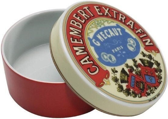 BIA Camembert Baker Rood Porselein Vintage Ø 12,5 cm, Overige merken, Vintage, Nieuw, Ophalen of Verzenden