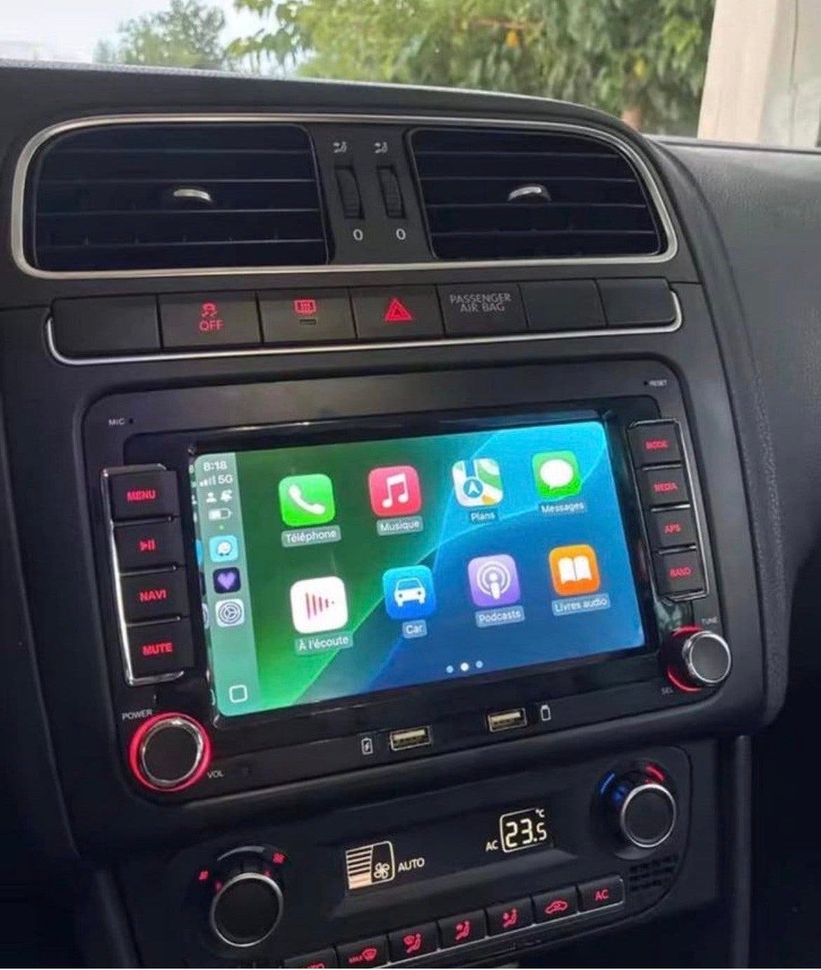 CarPlay Autoradio VW Polo 6R Golf Touran Tiguan, Ophalen of Verzenden, Nieuw
