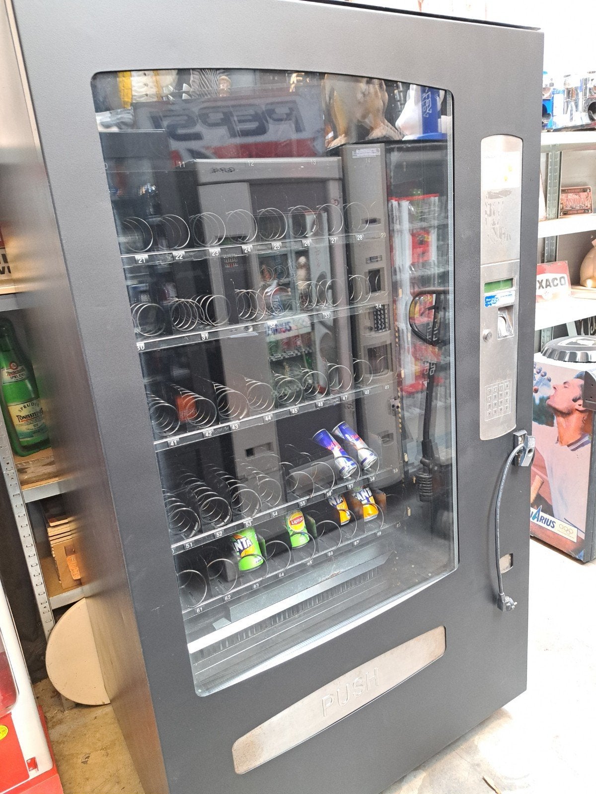 fris / snack automaat gekoeld, Ophalen