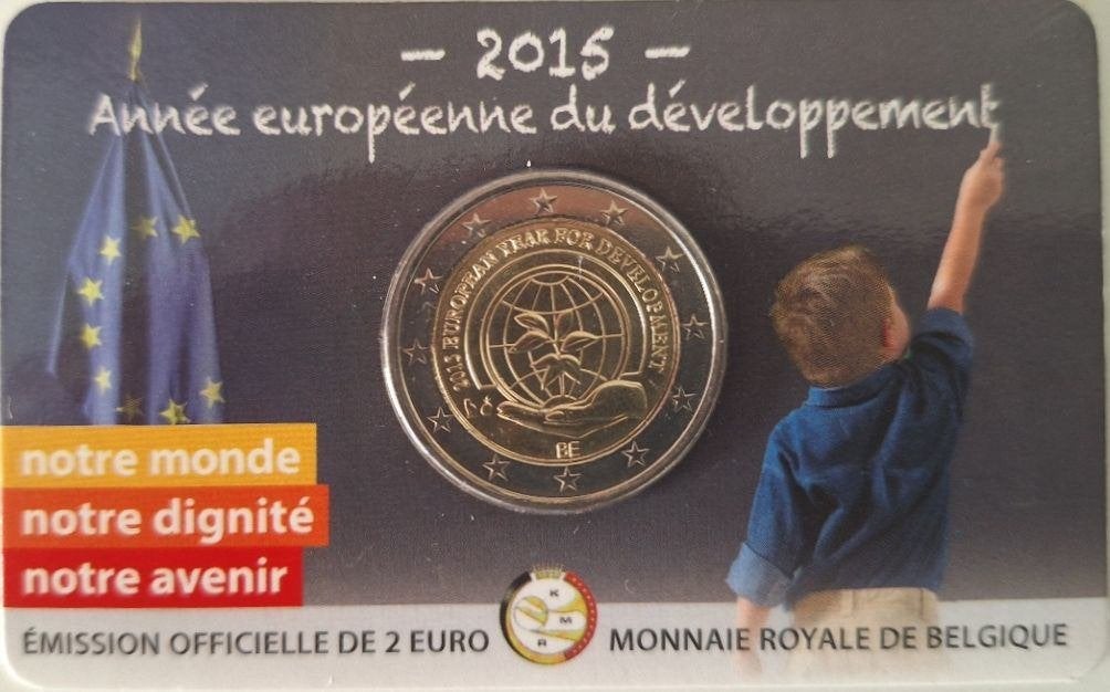 België coincard 2015 - Ontwikkeling - Frans - BU, Verzenden, België, 2 euro, Setje