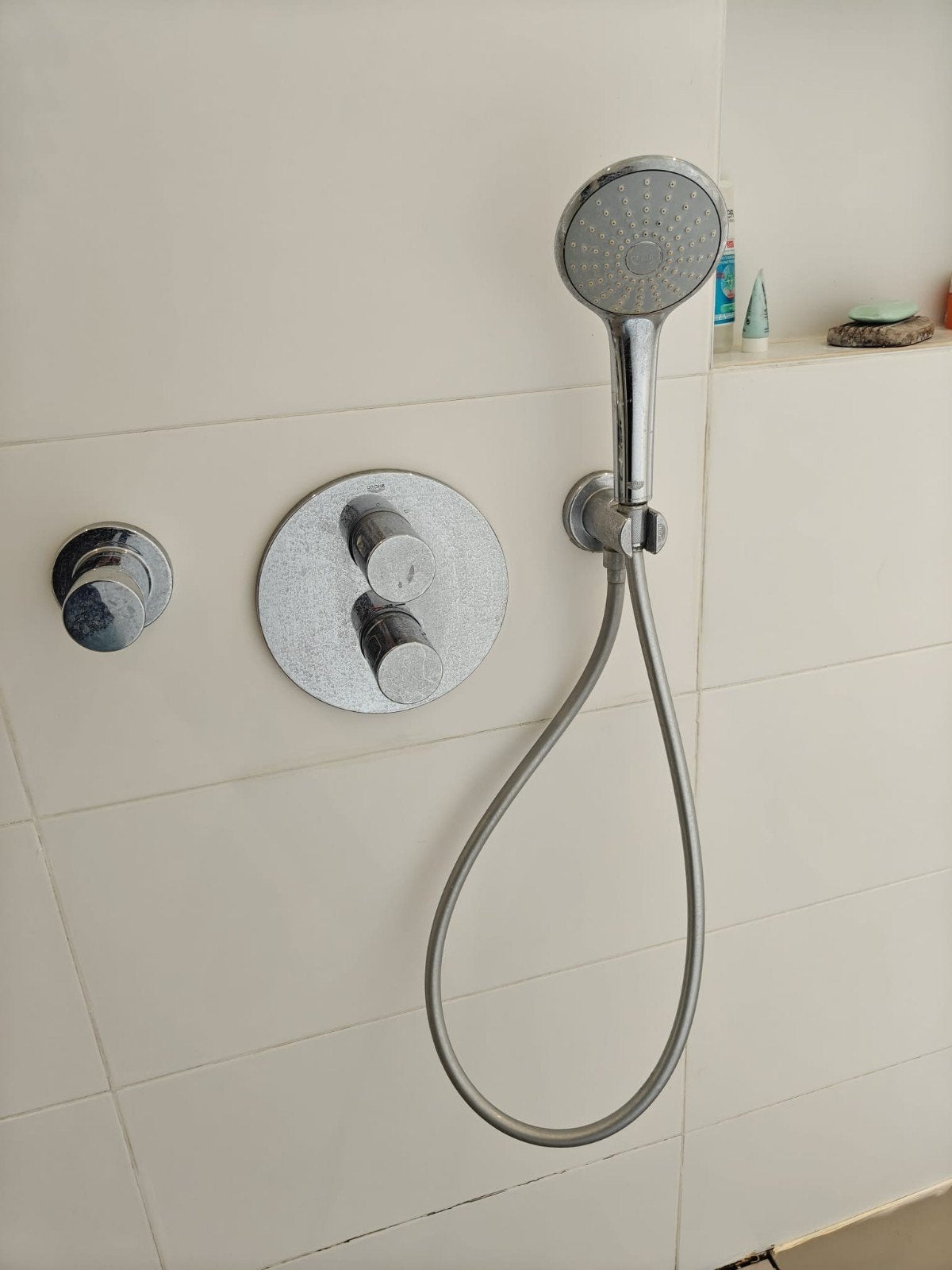 Grohe inbouw douchekraan met handdouche, Doe-het-zelf en Verbouw, Ophalen, Gebruikt, Chroom, Douche
