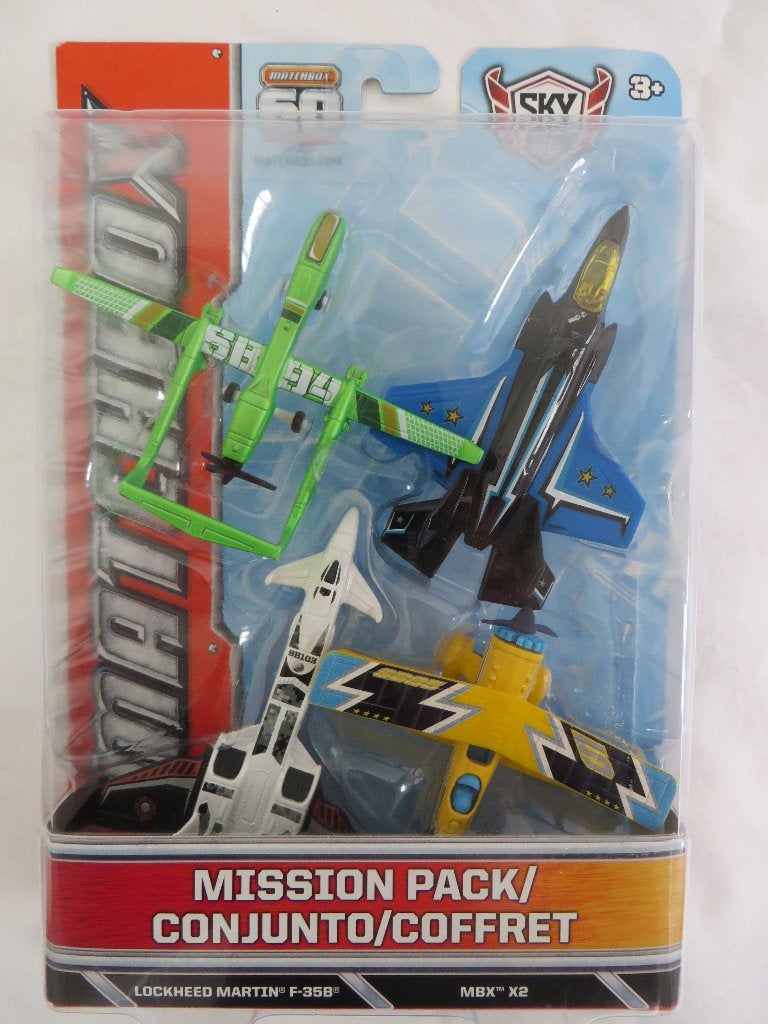 Matchbox Mission 4 pack vliegtuigen vliegtuigjes nieuw, Overige merken, 1:200 of kleiner, Nieuw, Ophalen of Verzenden