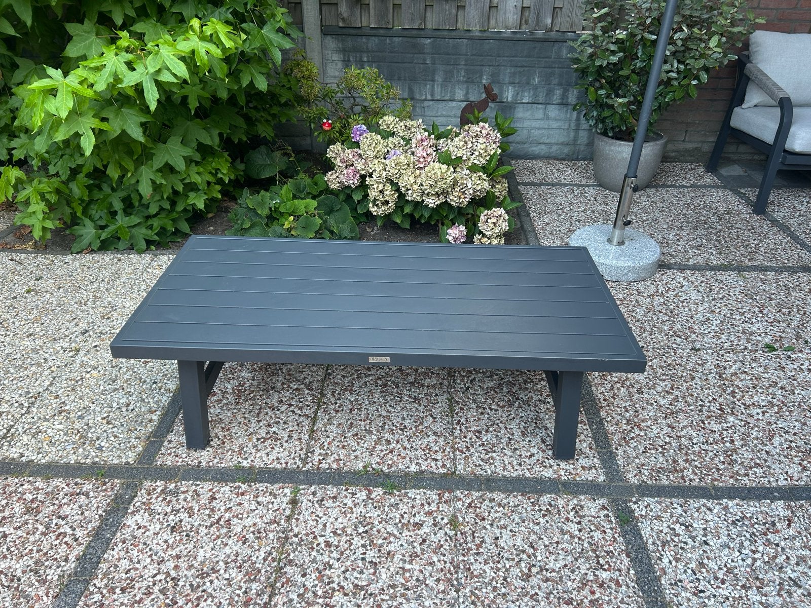 Garden Impressions tuintafel/lounge tafel - 126x61x40cm, Tuin en Terras, Ophalen, Gebruikt, Rechthoekig