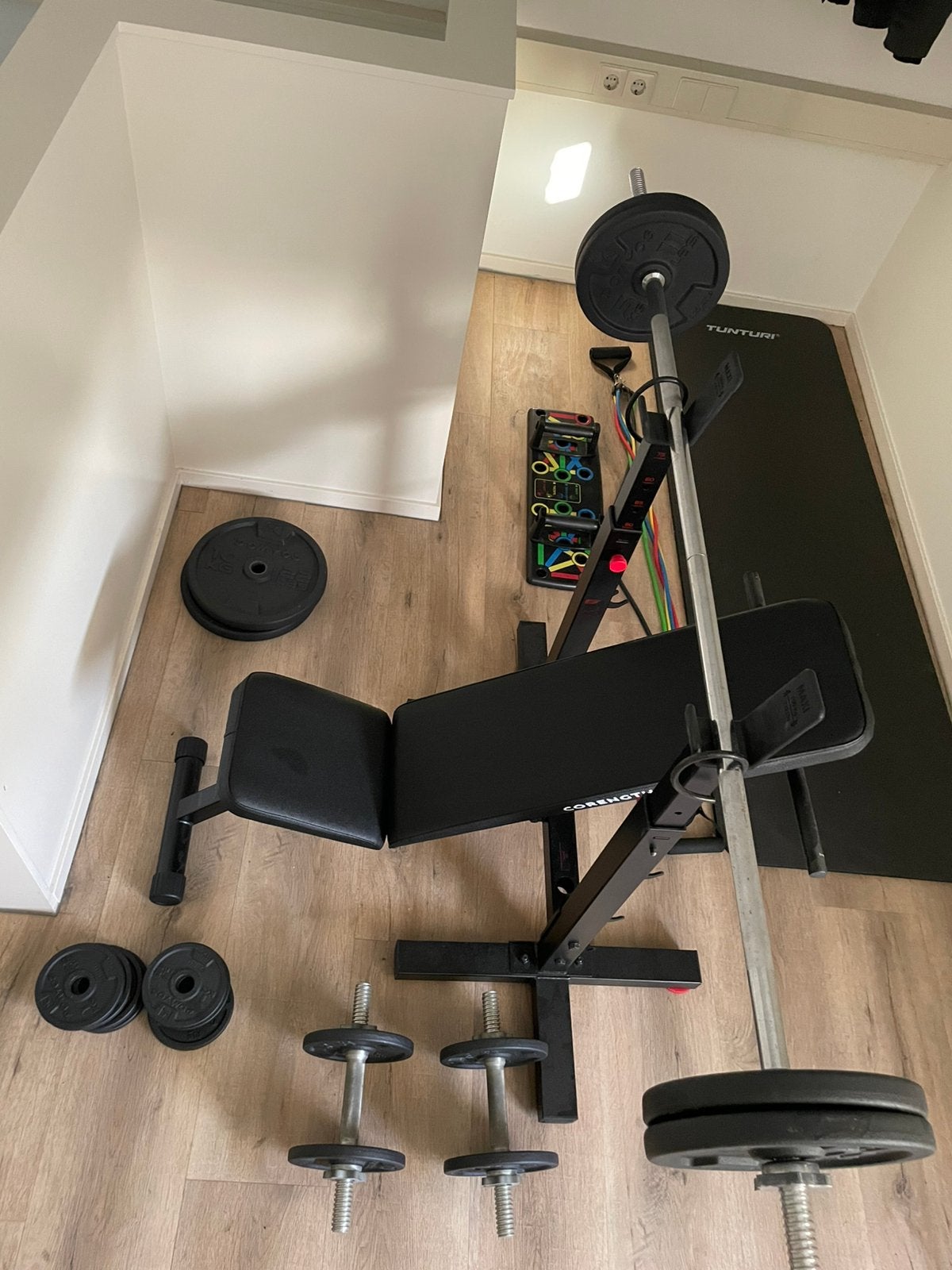 Complete homegym set / halterbank, Sport en Fitness, Fitnessmaterialen, Ophalen, Zo goed als nieuw, Overige typen