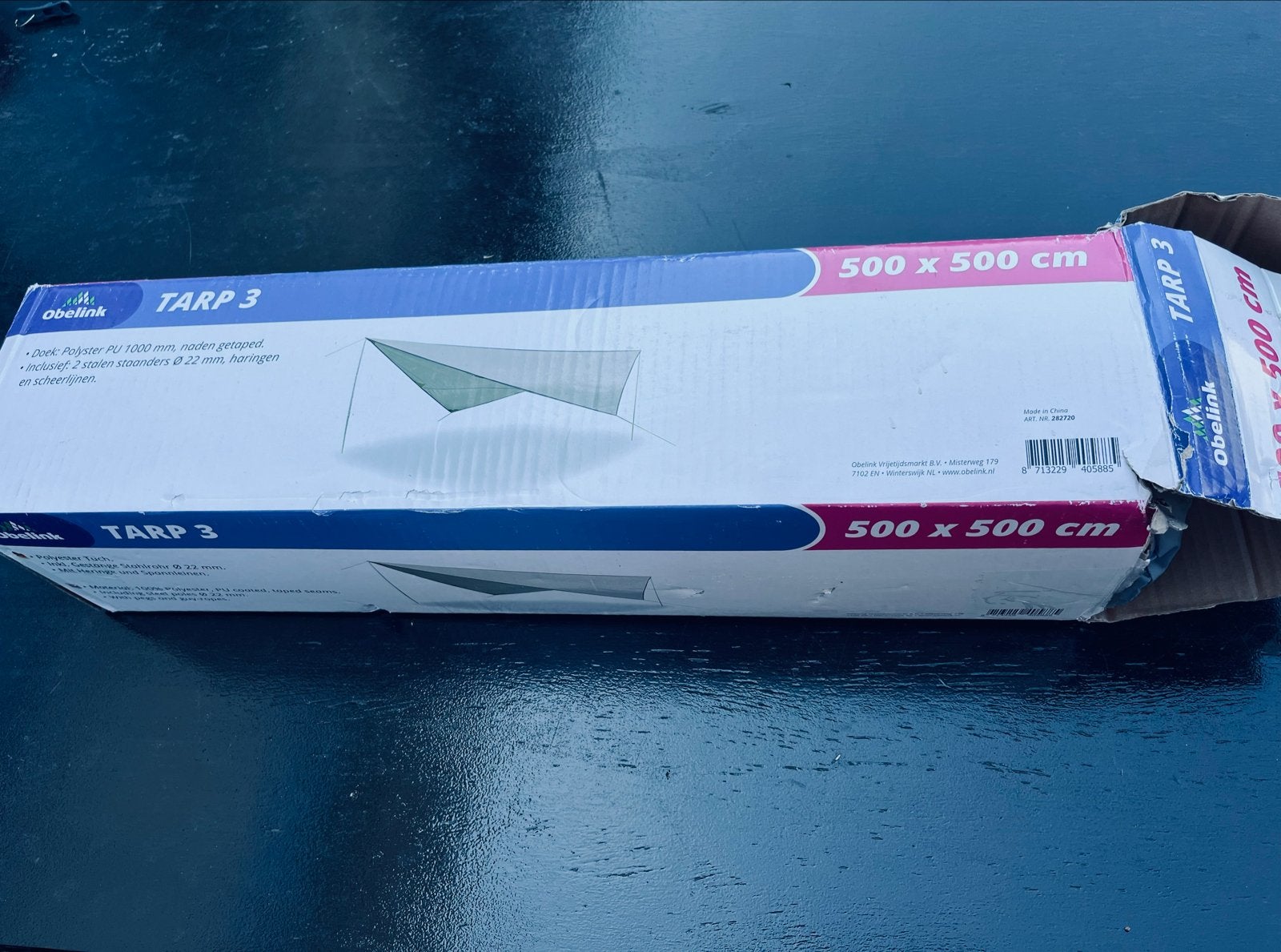 Obelink Tarp 3 - 500x500 cm - Nieuw in doos, Ophalen, Nieuw