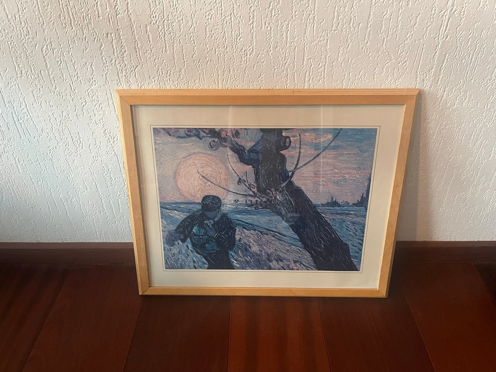 Ingelijst Schilderij De Zaaier van Vincent Van Gogh Replica., Ophalen, Landschap