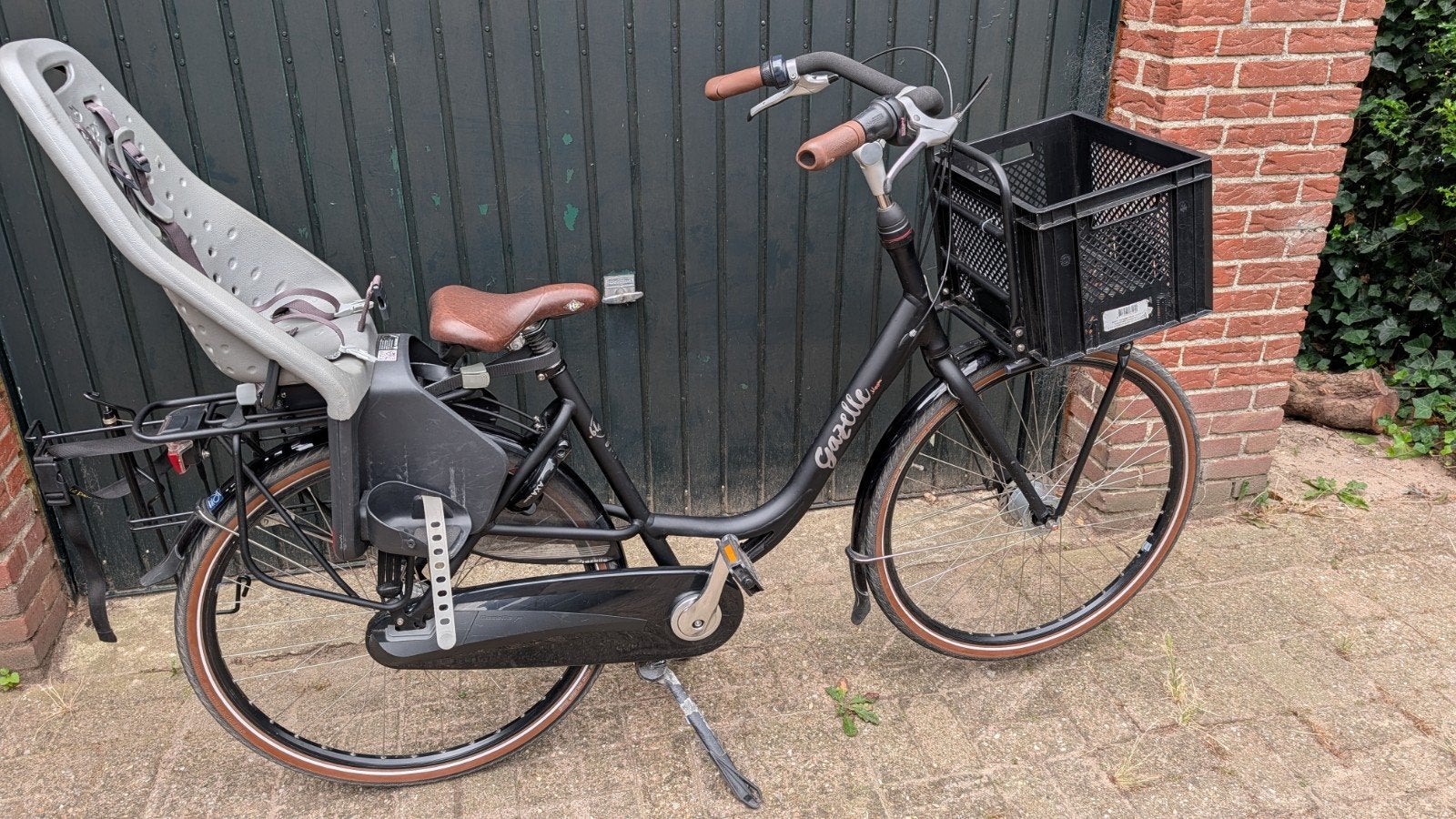 Gazelle Bloom moederfiets incl yepp zitje en buggy standaard, Gebruikt, Buggydrager, Ophalen of Verzenden, 50 tot 53 cm