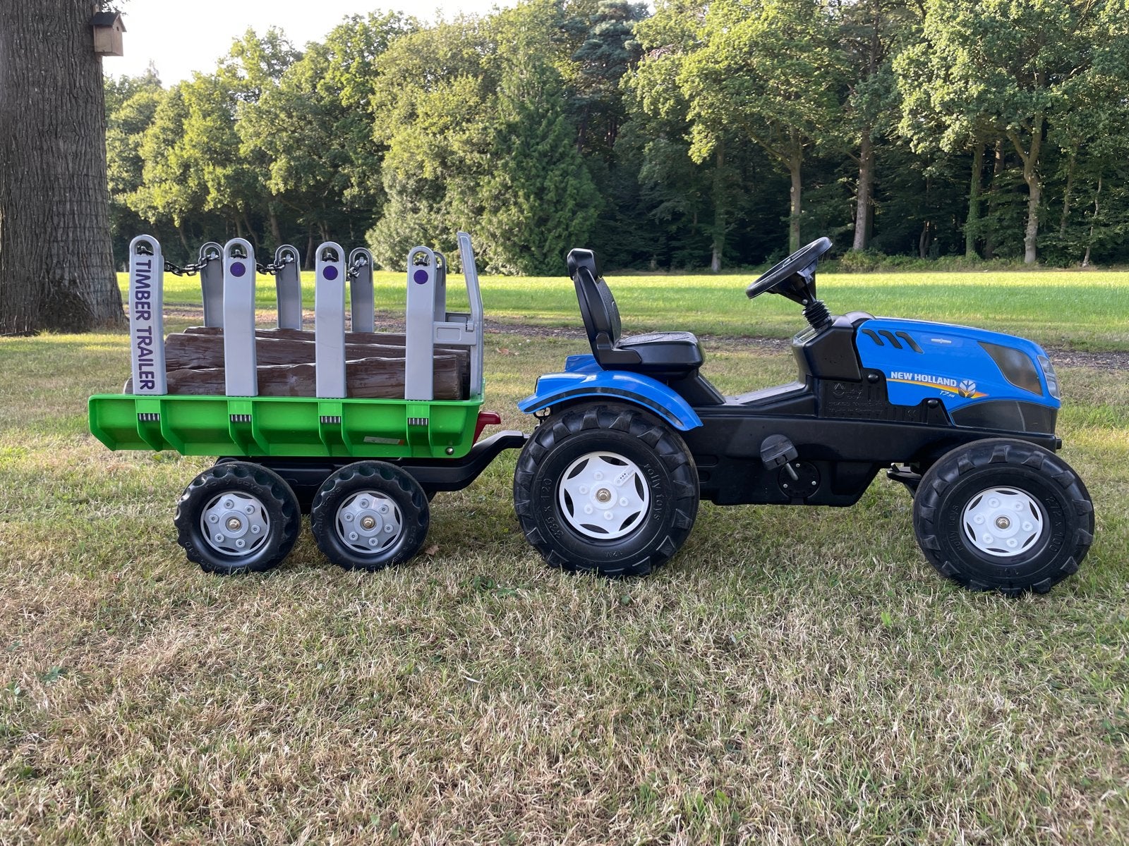 Rolly Toys New Holland traptrekker met 3 aanhangers, Ophalen, Gebruikt
