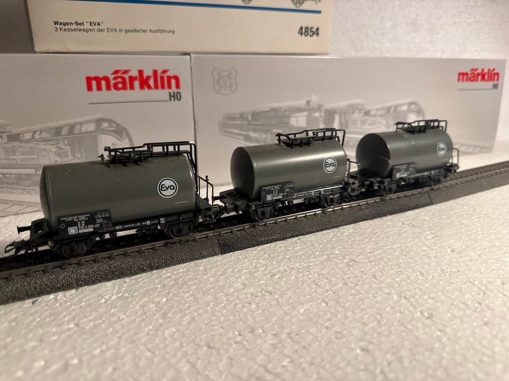 Märklin H0 4854 EVA Kesselwagen-Set - Zo goed als nieuw, Hobby en Vrije tijd, Modeltreinen | H0, Wisselstroom, Gebruikt, Wagon