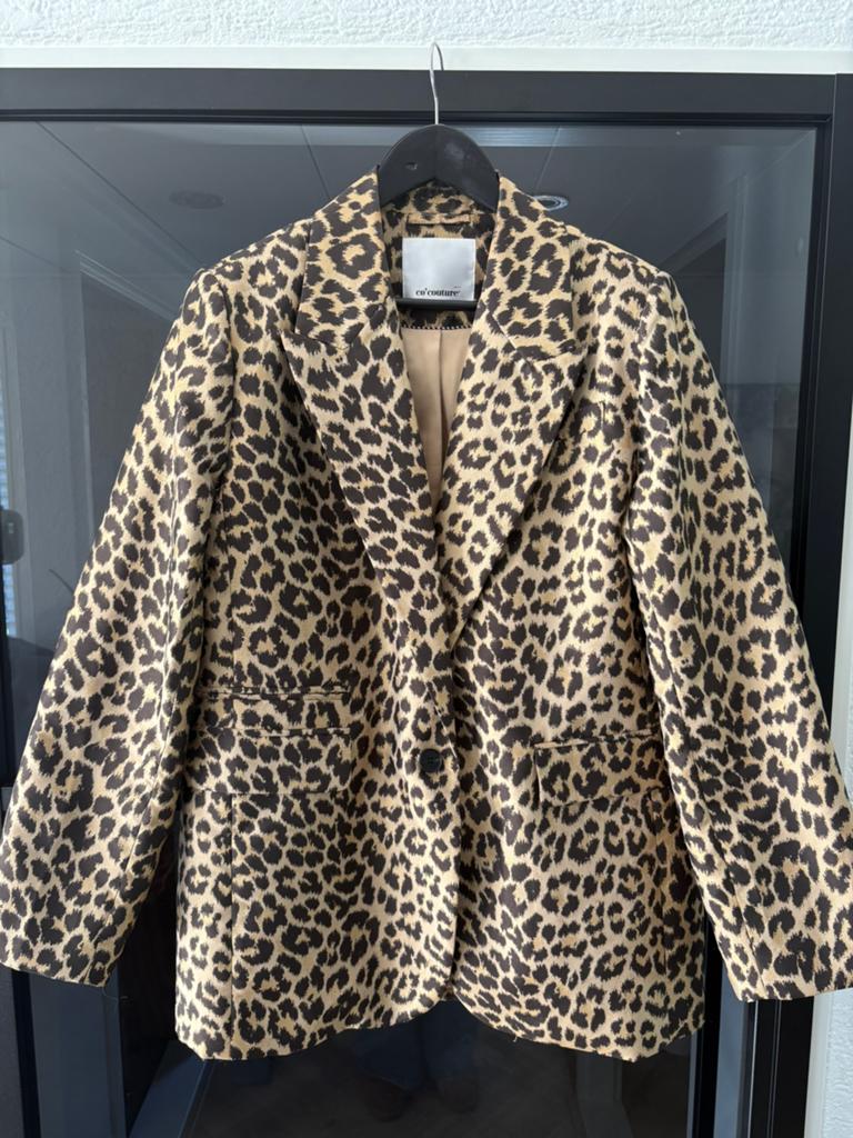 Co couture panter print blazer ( nieuwstaat), Kleding | Dames, Ophalen of Verzenden, Zo goed als nieuw, Bruin