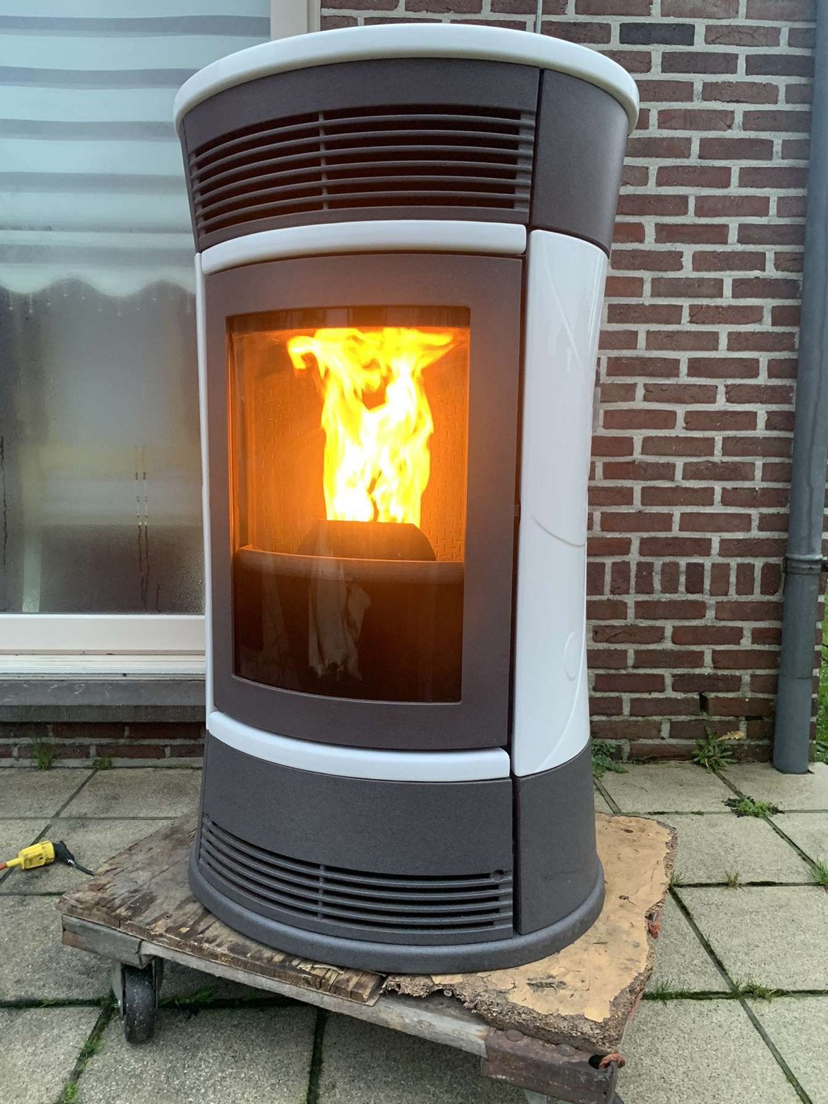 Pelletkachel Edilkamin cherry 11kw + GRATIS LEVERING, Ophalen, Zo goed als nieuw, Hout, Houtkachel