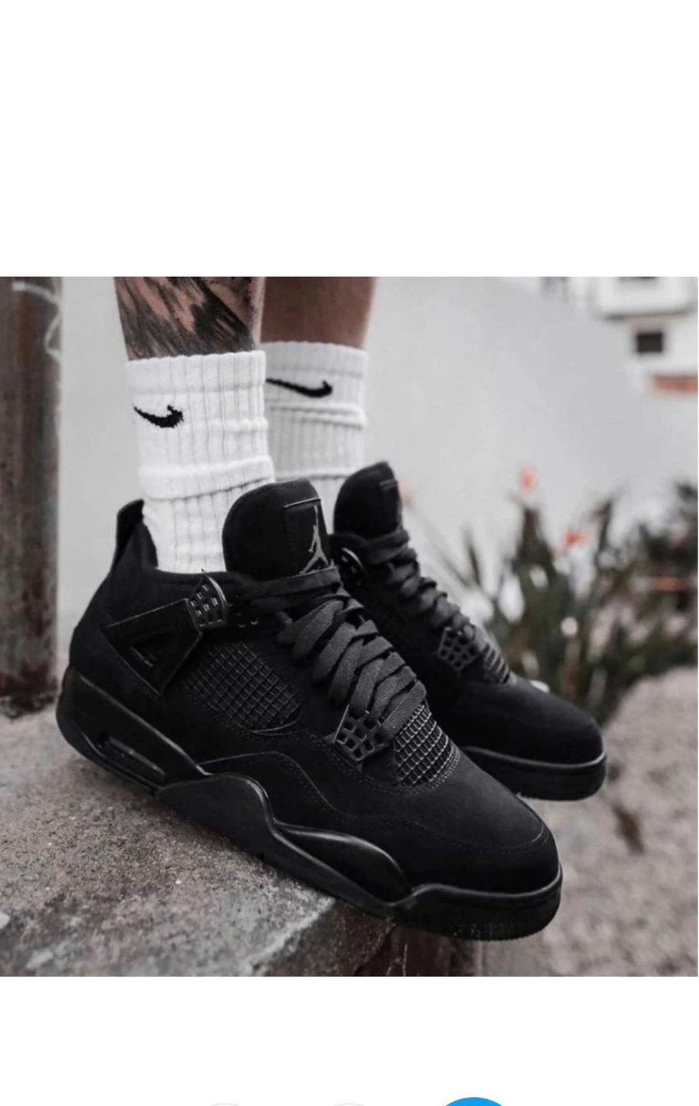 Jordan 4 black cats, Ophalen of Verzenden, Zo goed als nieuw, Zwart
