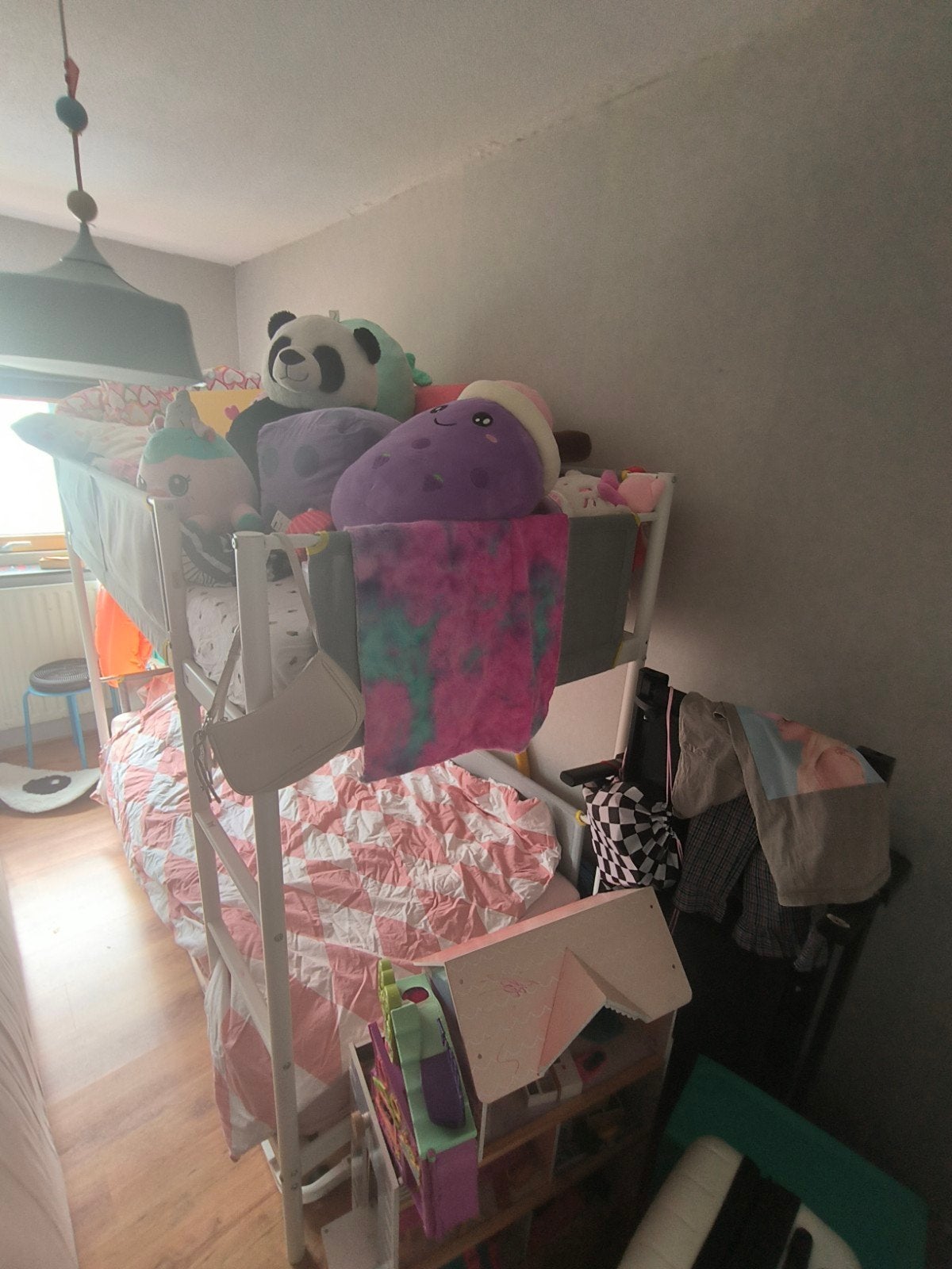 IKEA VITVAL Stapelbed 90x200 cm - Wit/Lichtgrijs, 90 cm, 160 tot 180 cm, Tweepersoons, Ophalen of Verzenden