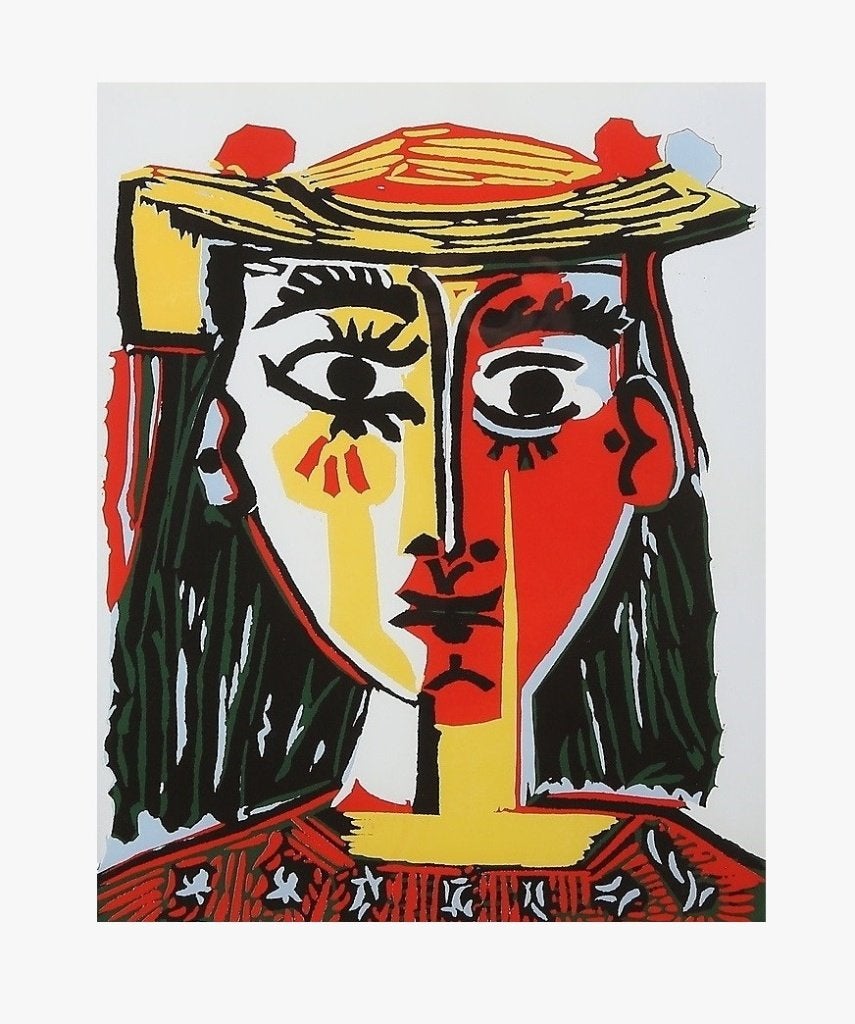 Pablo Picasso - Femme au Chapeau - Litho, Antiek en Kunst, Kunst | Litho's en Zeefdrukken, Verzenden