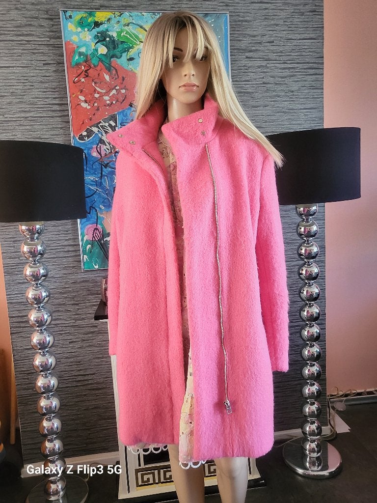 Mantel, Maat 38/40 (M), H&M, Ophalen of Verzenden, Roze