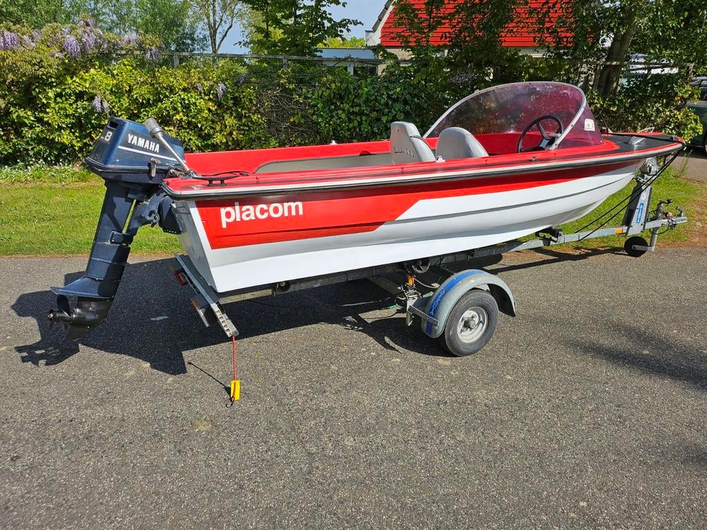 Placom Speedbootje 4m met 8pk 2-takt motor en tank, Watersport en Boten, Speedboten, Ophalen, Overige merken, Gebruikt, Minder dan 70 pk