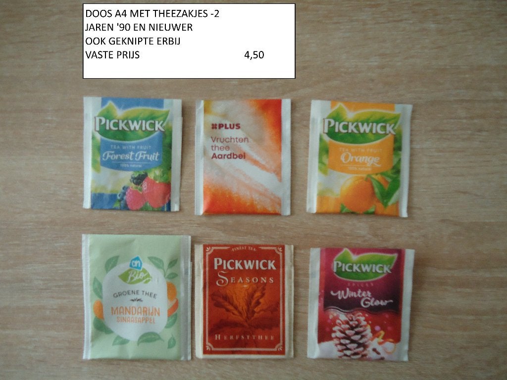 doos a4 met theezakjes 2 ( ophalen of verzenden, Ophalen, Theezakje(s)