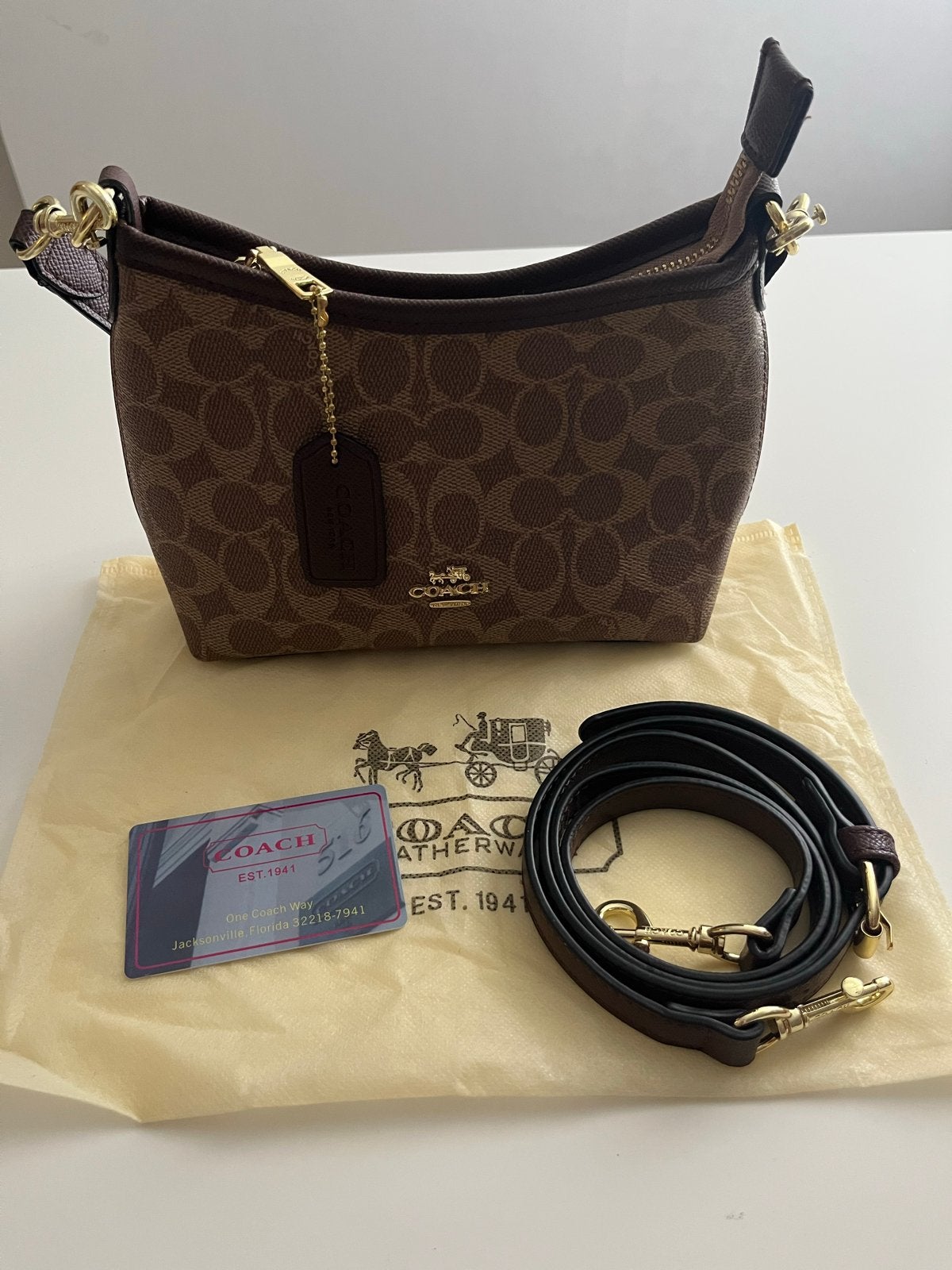 Coach Schoudertas Laurel Bruin, Sieraden, Tassen en Uiterlijk, Tassen | Schoudertassen, Overige merken, Bruin, Ophalen of Verzenden