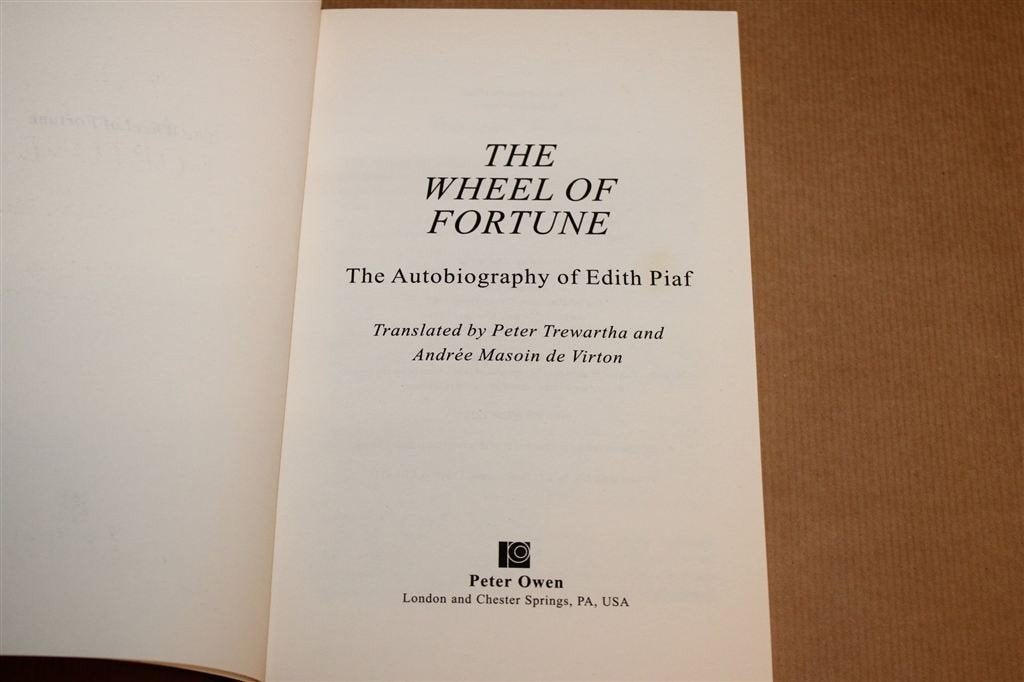 The Wheel of Fortune — Autobiografie Edith Piaf, Ophalen of Verzenden, Gelezen, Artiest