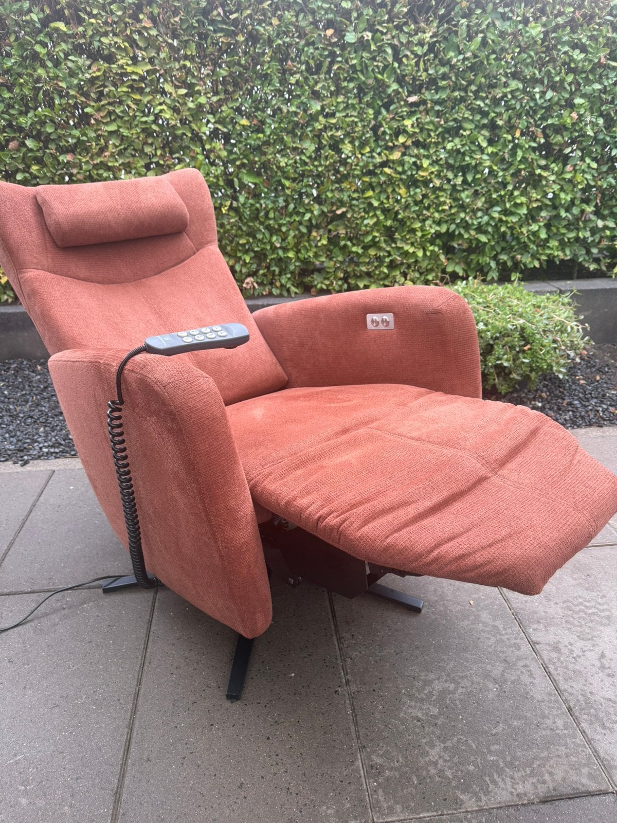 Luxe Prominent sta op stoel elektrische relax fauteuil, Verzenden, Zo goed als nieuw, Minder dan 75 cm, Gratis bezorging regio Utrecht