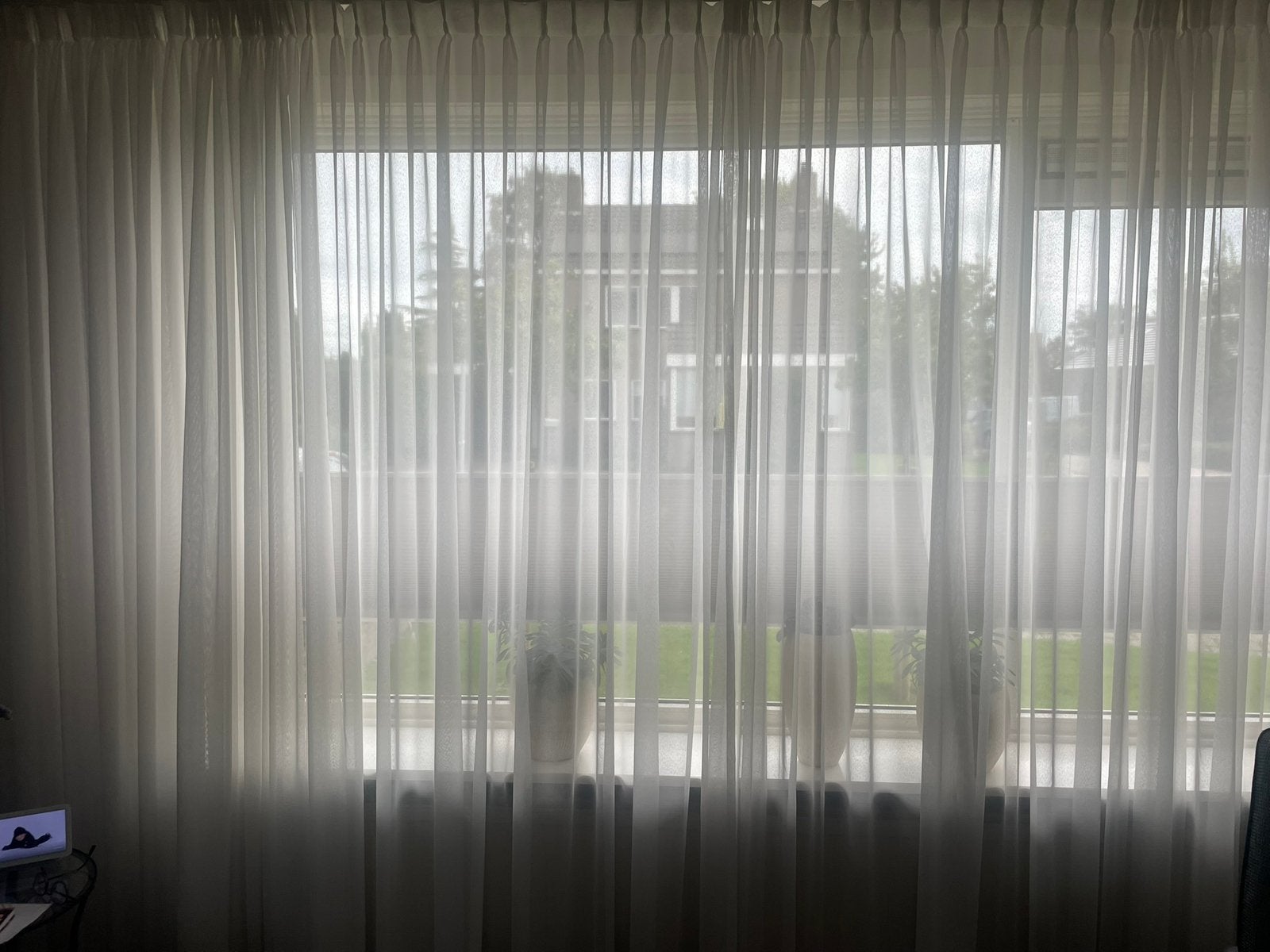Gordijnen, Ophalen, 400 cm, Gebruikt, Plooiafwerking