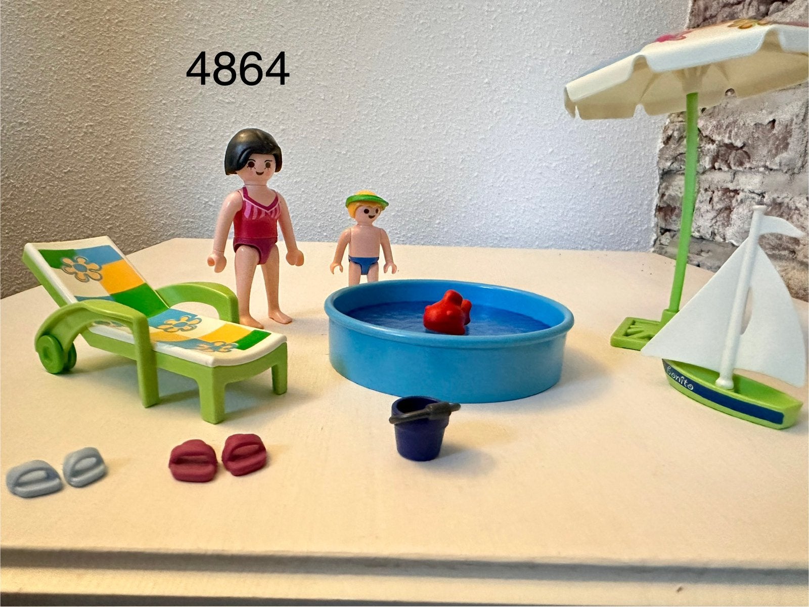 Playmobil zwembad set 4864, Ophalen of Verzenden, Zo goed als nieuw