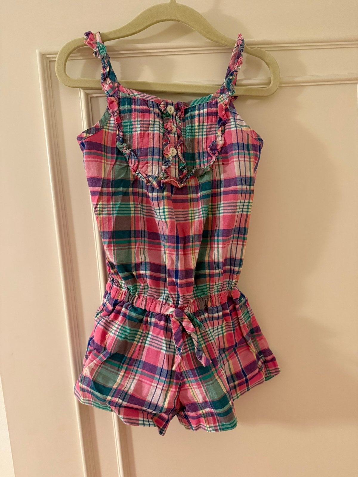 Ralph Lauren geruite playsuit maat 2/2T, Ophalen of Verzenden, Zo goed als nieuw, Meisje