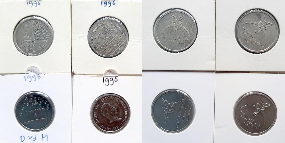 11 Bezoekerspenningen  Rijksmunt 1994-1996, Verzenden, Overige materialen, Nederland