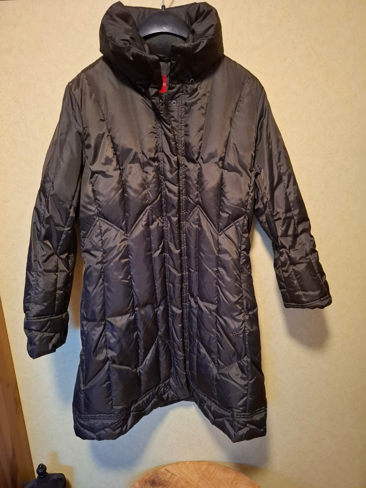 Olsen donkergroene dames winter jas lang model maat 40, Maat 38/40 (M), Olsen, Ophalen of Verzenden, Zo goed als nieuw