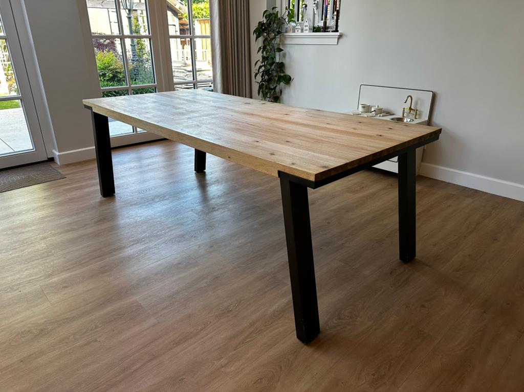 Eettafel acacia 220x100 xooon, Huis en Inrichting, Tafels | Eettafels, Ophalen, Gebruikt, 200 cm of meer, 50 tot 100 cm
