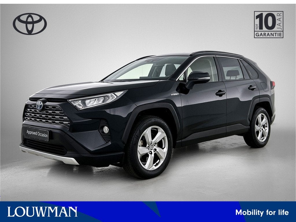 Toyota RAV4 2.5 Hybrid AWD Active (bj 2021, automaat), 12 maanden, Stof, Gebruikt, Zwart
