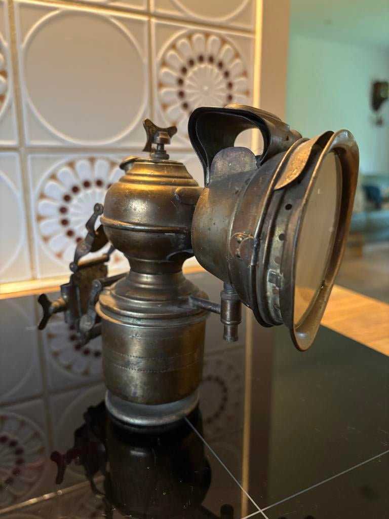 Antieke koperen fietslamp - Unieke verzamelobject, Ophalen