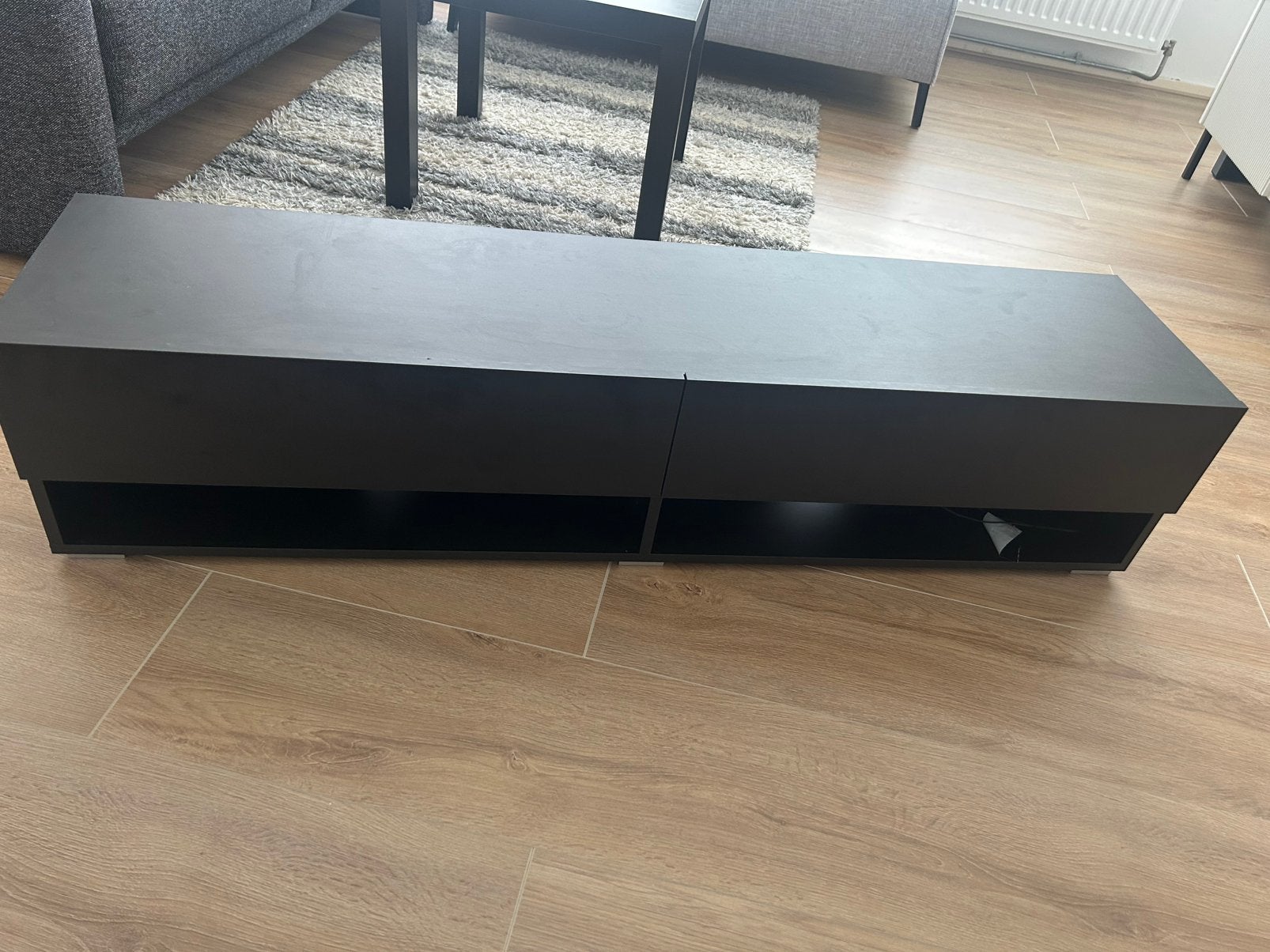 TV meubel zwart met led, Ophalen, 50 tot 100 cm, Zo goed als nieuw, Minder dan 100 cm