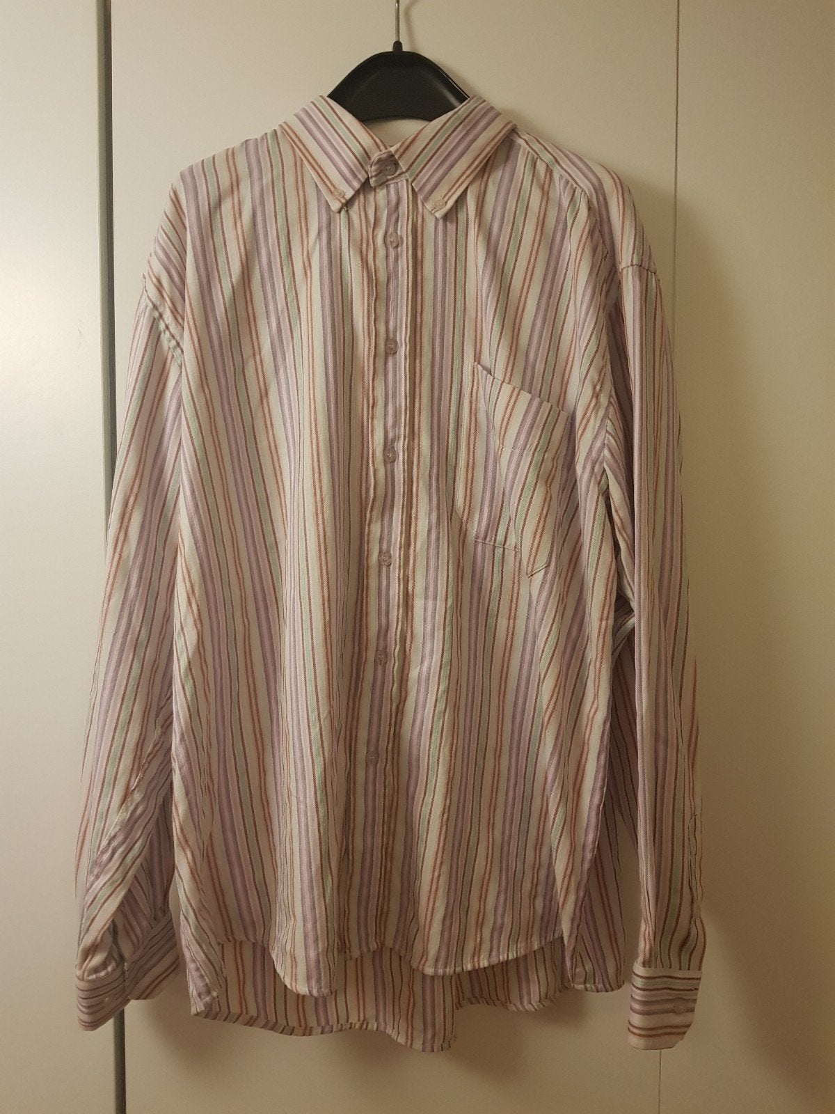 Gekleurd gestreept J&J overhemd - maat XL, Ophalen of Verzenden, Zo goed als nieuw, Halswijdte 43/44 (XL)