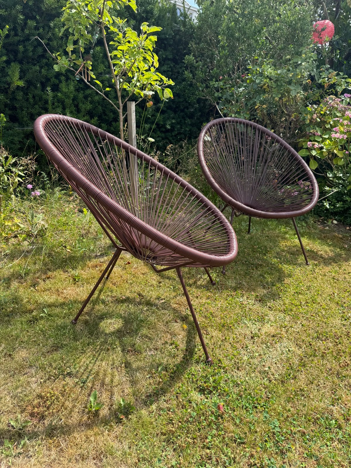 Set van 2 Acapulco stoelen - Bruin, Ophalen of Verzenden, Zo goed als nieuw, Kunststof