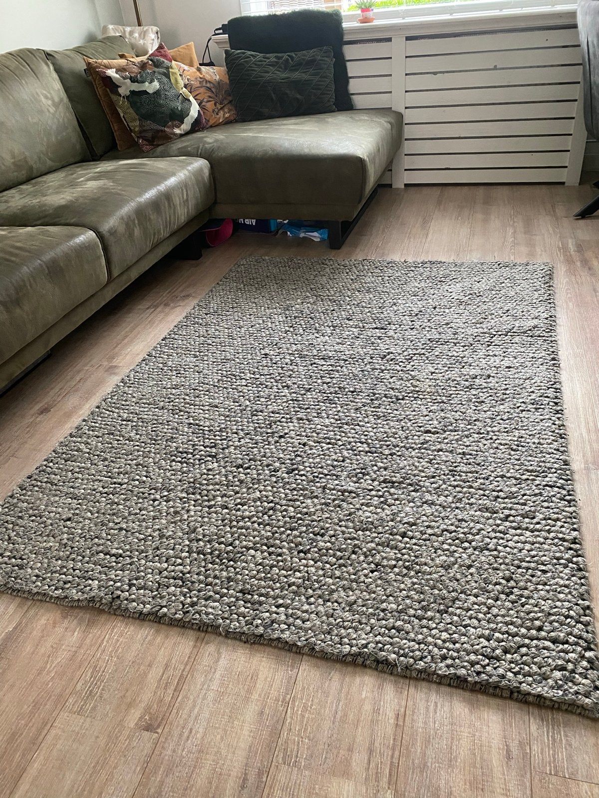 Handgemaakt Vloerkleed Niagara - Grijs (133x190 cm), Huis en Inrichting, 100 tot 150 cm, Ophalen of Verzenden, Zo goed als nieuw