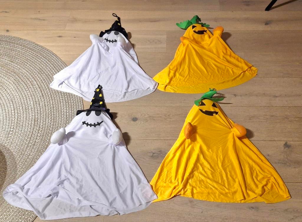 Halloween spookjes (4 stuks) met verlichting, Ophalen of Verzenden, Gebruikt, Kostuum, Halloween of Griezel